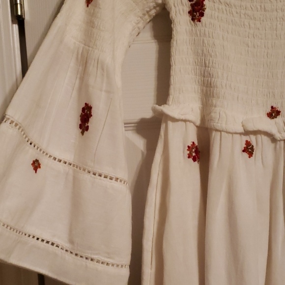 NWT Free People XS ivory peasant dress - Picture 3 of 8